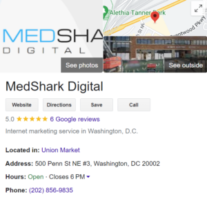 Medshark Google Profile