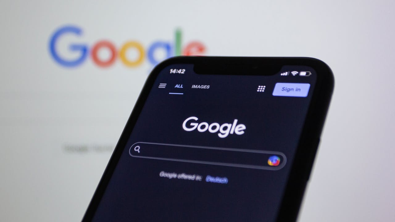 google search on phone screen