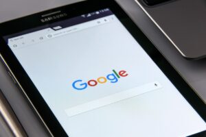 Google search on a a tablet