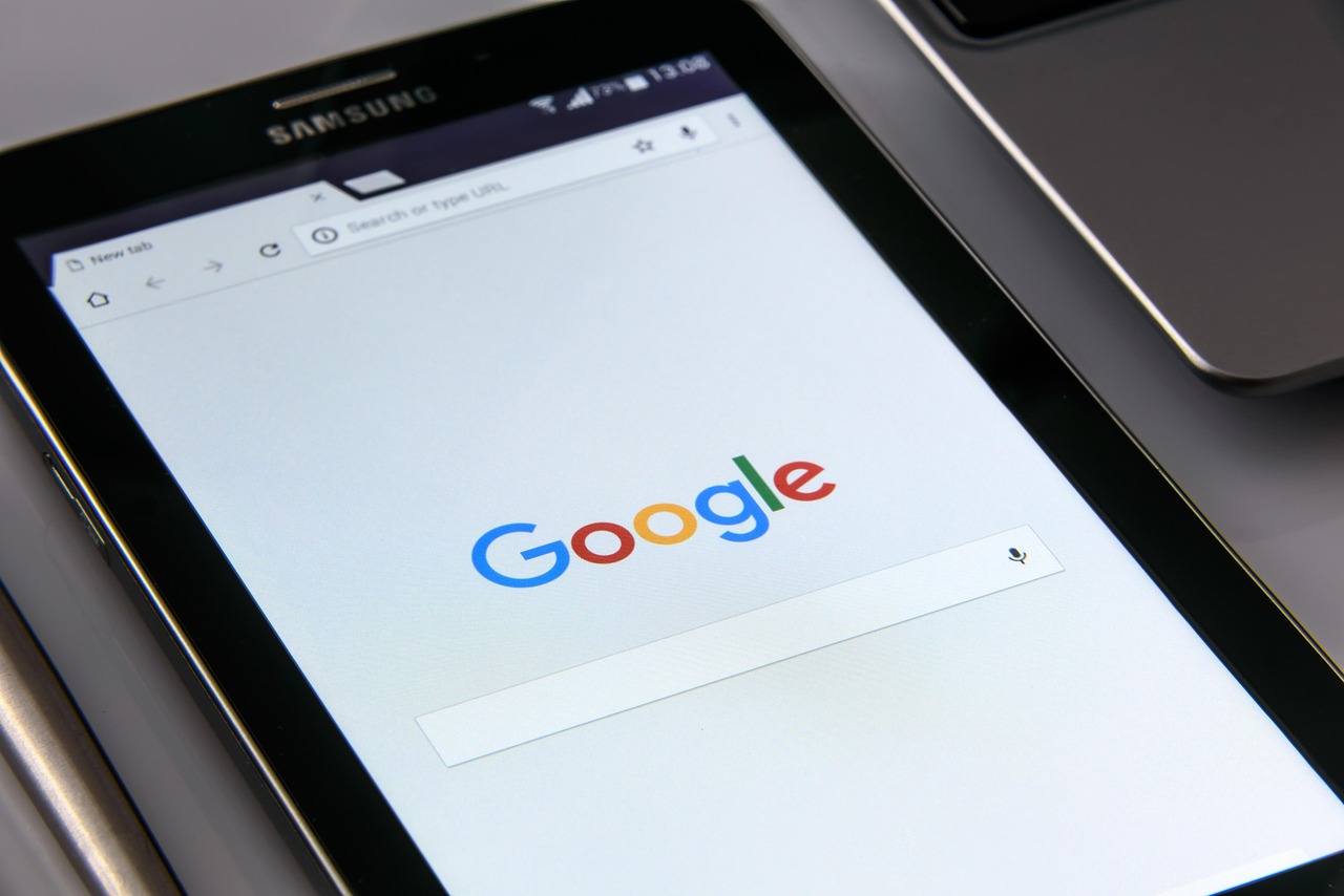 Google search on a a tablet