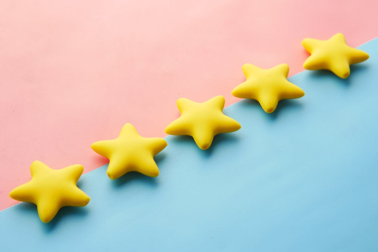5 review stars